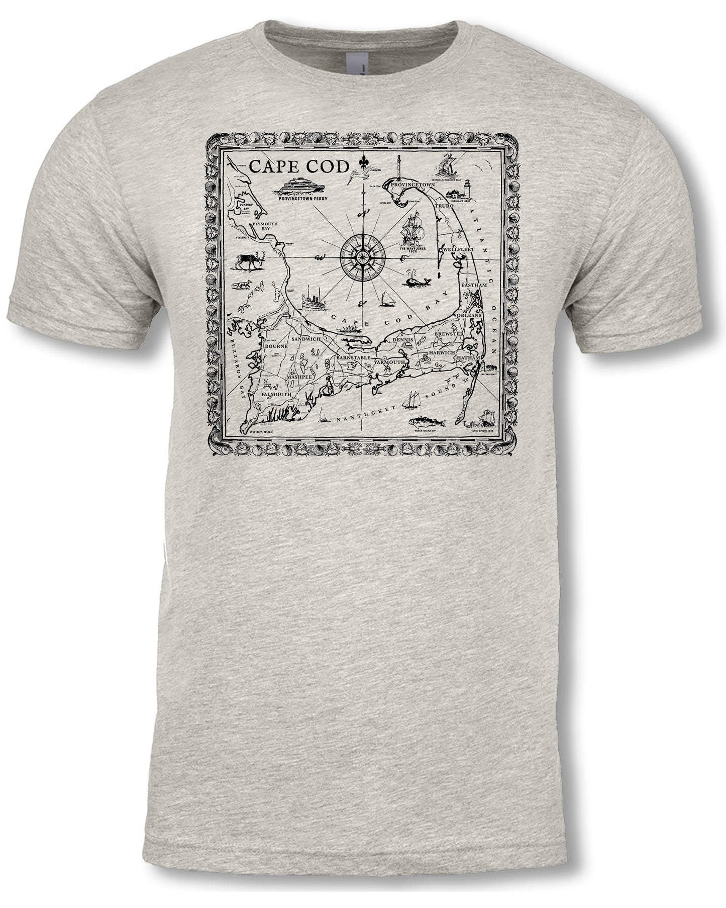 Cape Cod Map - Oatmeal