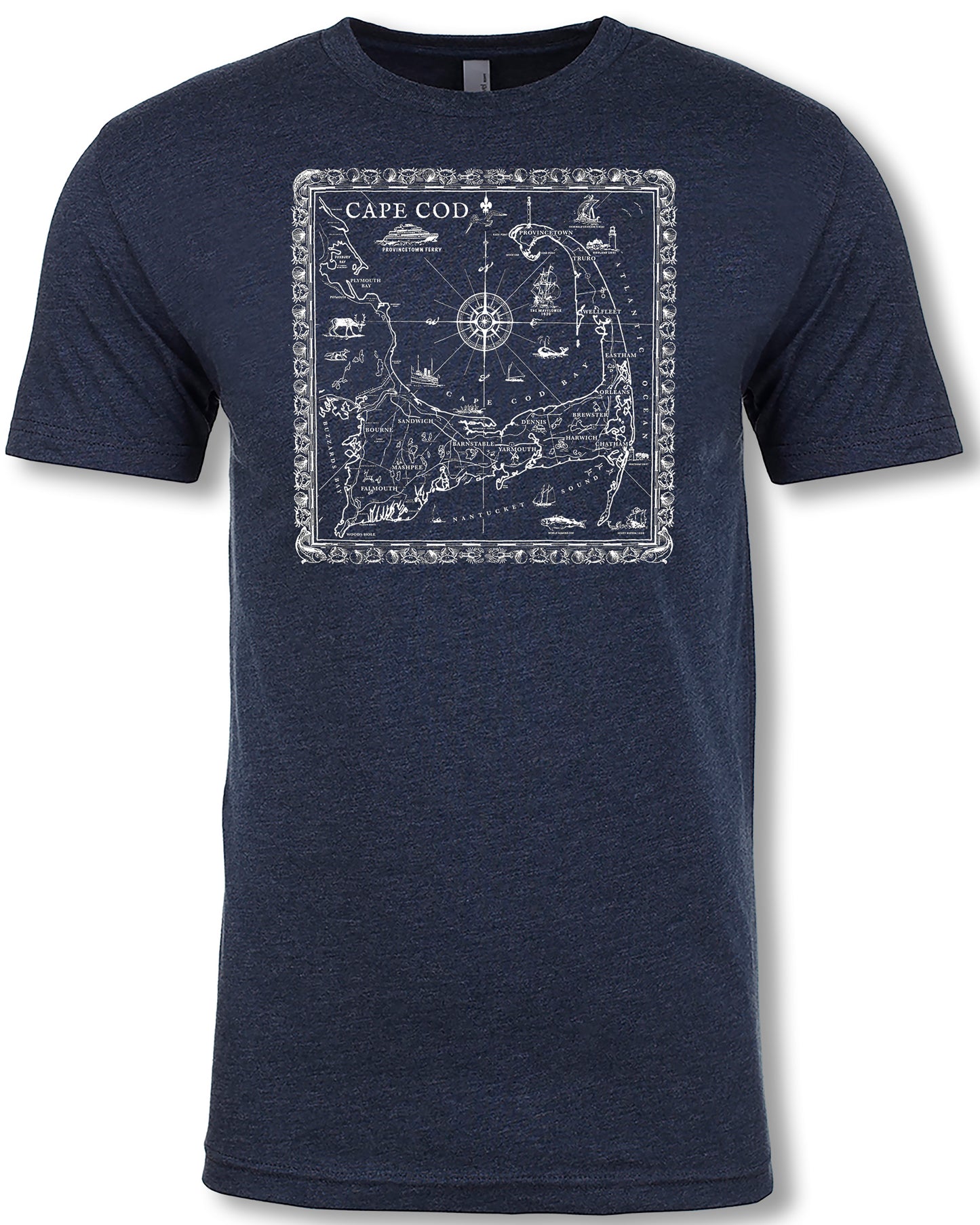Cape Cod Map - Midnight Navy