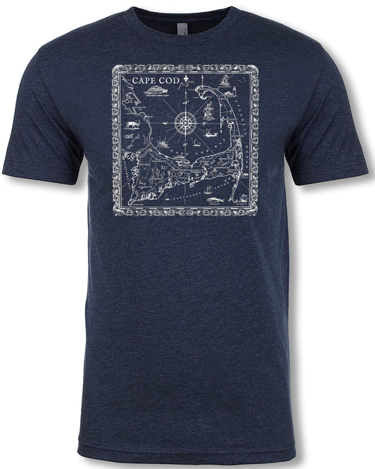 Cape Cod Map - Midnight Navy