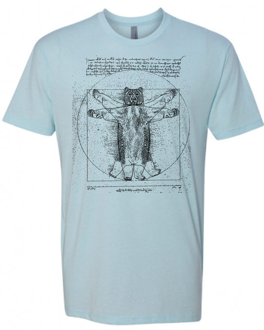 Vitruvian Bear - Light Blue
