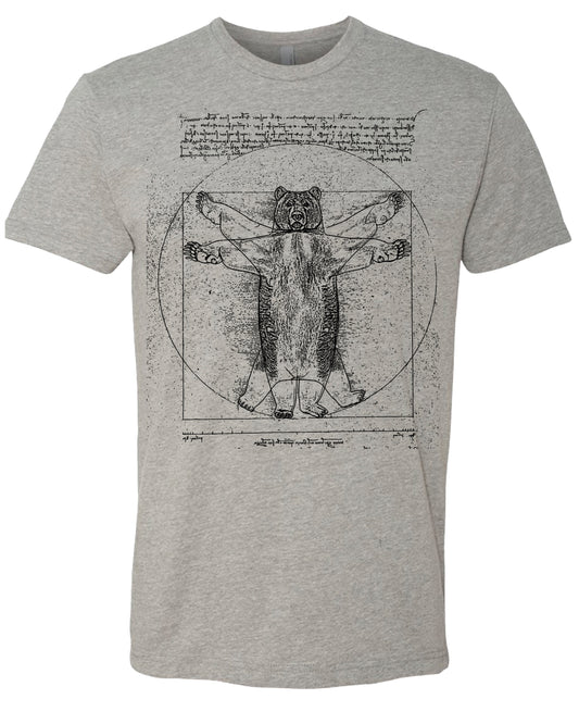 Vitruvian Bear - Gray
